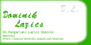 dominik lazics business card